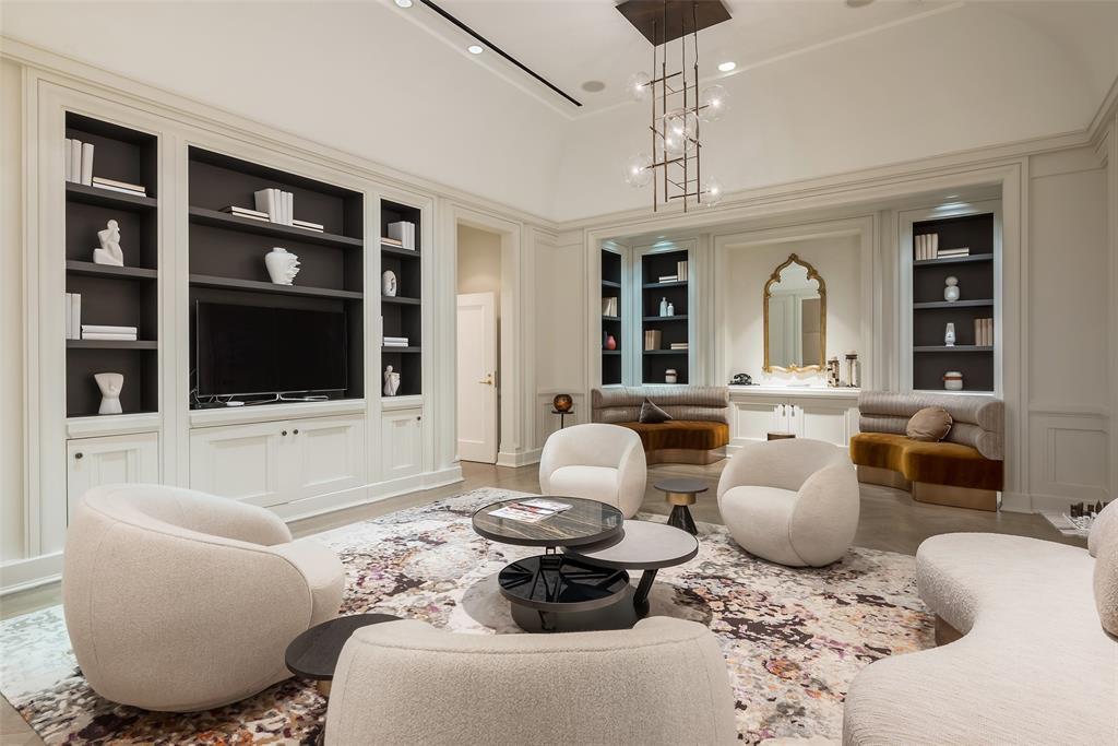 Luxury resident lounge with gourmet kitchen