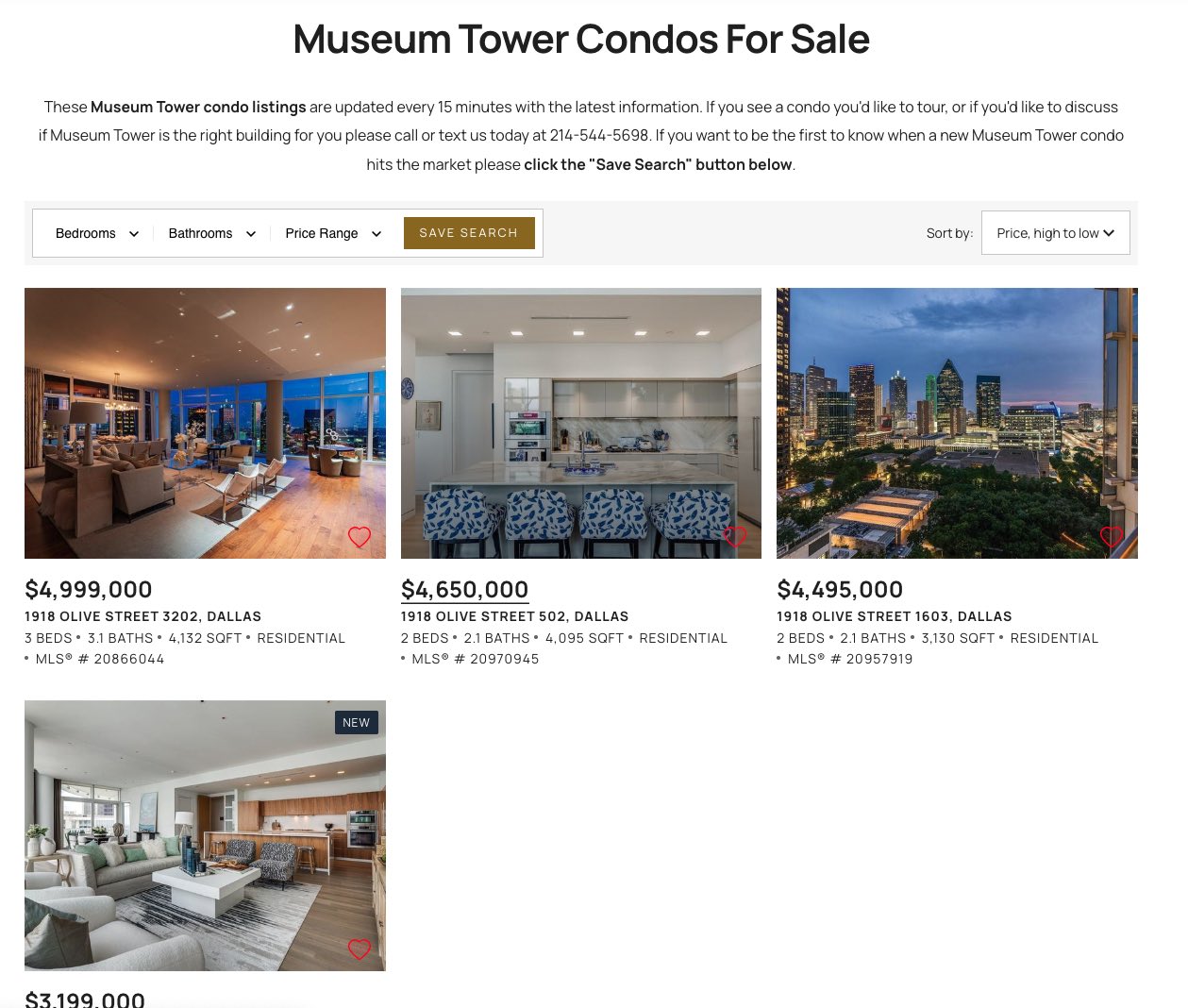 Available Ritz-Carlton Residences listings